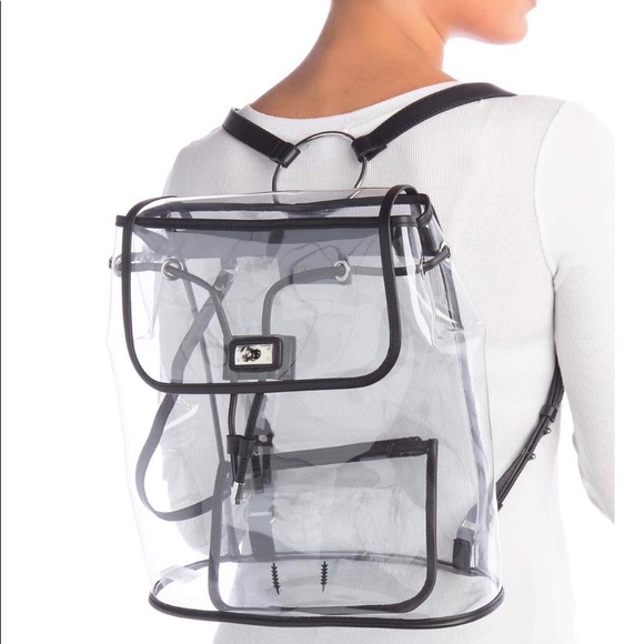 Thacker Handbags - NEW ❤️ THACKER – Peekaboo Clear Backpack 
BLACK